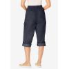 Woman Within Convertible Length Cargo Capri/Bermuda(Indigo)