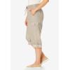 Woman Within Convertible Length Cargo Capri/Bermuda(Natural Khaki)