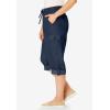 Woman Within Convertible Length Cargo Capri/Bermuda(Navy)