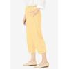 Woman Within Plus Size 7-Day Elastic-Waist Pull-On Cotton Denim Capri Jeans(Banana)