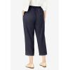 Woman Within Plus Size 7-Day Elastic-Waist Pull-On Cotton Denim Capri Jeans(Indigo)