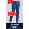 Woman Within Plus Size 7-Day Elastic-Waist Pull-On Cotton Denim Capri Jeans(Navy)