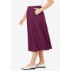 Woman Within Plus Size 7-Day Knit A-Line Skirt(Deep Claret)
