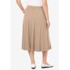 Woman Within Plus Size 7-Day Knit A-Line Skirt(New Khaki)