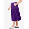Woman Within Plus Size 7-Day Knit A-Line Skirt(Radiant Purple)