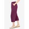 Woman Within Plus Size 7-Day Knit Capri(Deep Claret)