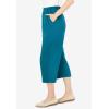 Woman Within Plus Size 7-Day Knit Capri(Deep Teal)