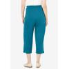 Woman Within Plus Size 7-Day Knit Capri(Deep Teal)