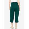Woman Within Plus Size 7-Day Knit Capri(Emerald Green)