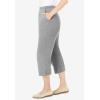 Woman Within Plus Size 7-Day Knit Capri(Medium Heather Grey)