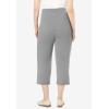 Woman Within Plus Size 7-Day Knit Capri(Medium Heather Grey)