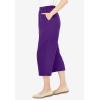 Woman Within Plus Size 7-Day Knit Capri(Radiant Purple)