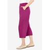 Woman Within Plus Size 7-Day Knit Capri(Raspberry)