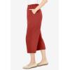 Woman Within Plus Size 7-Day Knit Capri(Red Ochre)