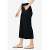 Woman Within Plus Size 7-Day Knit Culotte(Black)