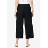 Woman Within Plus Size 7-Day Knit Culotte(Black)