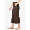 Woman Within Plus Size 7-Day Knit Culotte(Chocolate)