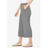Woman Within Plus Size 7-Day Knit Culotte(Medium Heather Grey)