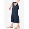 Woman Within Plus Size 7-Day Knit Culotte(Navy)