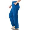 Woman Within Plus Size 7-Day Knit Ribbed Straight-Leg Pull-On Pants(Deep Cobalt)