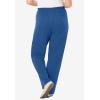 Woman Within Plus Size 7-Day Knit Ribbed Straight-Leg Pull-On Pants(Royal Navy)