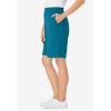 Woman Within Plus Size 7-Day Knit Short(Deep Teal)