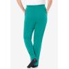 Woman Within Plus Size 7-Day Knit Straight Leg Pant Stretch Elastic Waist Petite & Tall(Waterfall)