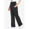 Woman Within Plus Size 7-Day Knit Wide-Leg Pull-On Pants(Black)