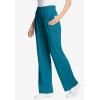 Woman Within Plus Size 7-Day Knit Wide-Leg Pull-On Pants(Deep Teal)