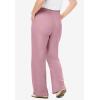 Woman Within Plus Size 7-Day Knit Wide-Leg Pull-On Pants(Dusty Pink)