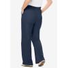 Woman Within Plus Size 7-Day Knit Wide-Leg Pull-On Pants(Navy)