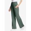 Woman Within Plus Size 7-Day Knit Wide-Leg Pull-On Pants(Pine)