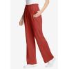 Woman Within Plus Size 7-Day Knit Wide-Leg Pull-On Pants(Red Ochre)