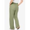 Woman Within Plus Size 7-Day Knit Wide-Leg Pull-On Pants(Sage)