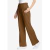 Woman Within Plus Size 7-Day Knit Wide-Leg Pull-On Pants(Toffee)