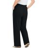 Woman Within Plus Size 7-Day Rib-Knit Wide-Leg Pull-On Pants(Black)