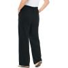 Woman Within Plus Size 7-Day Rib-Knit Wide-Leg Pull-On Pants(Heather Charcoal)
