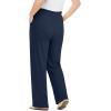 Woman Within Plus Size 7-Day Rib-Knit Wide-Leg Pull-On Pants(Navy)