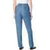 Woman Within Plus Size 7-Day Straight-Leg Elastic-Waist Denim Jean (Petite & Tall Available)(Stonewash Sanded)
