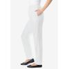 Woman Within Plus Size 7-Day Straight-Leg Elastic-Waist Denim Jean (Petite & Tall Available)(White)