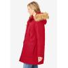 Woman Within Plus Size Arctic Parka Jacket & Hood 34″ Long Down Blend Winter Coat(Deep Claret)