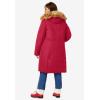 Woman Within Plus Size Arctic Parka Jacket & Hood 40″ Knee Length Down Blend Long Winter Coat(Classic Red)