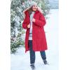 Woman Within Plus Size Arctic Parka Jacket & Hood 40″ Knee Length Down Blend Long Winter Coat(Dark Olive Green)