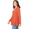 Woman Within Plus Size Babydoll Cardigan Sweater(Pumpkin)