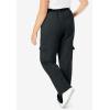 Woman Within Plus Size Better Fleece Cargo Sweatpant (Petite & Tall Available)(Heather Charcoal)