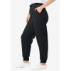 Woman Within Plus Size Better-Fleece Pull-On Jogger Sweatpants(Black)