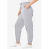 Woman Within Plus Size Better-Fleece Pull-On Jogger Sweatpants(Heather Grey)
