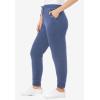 Woman Within Plus Size Better-Fleece Pull-On Jogger Sweatpants(Heather Navy)