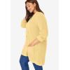 Woman Within Plus Size Button-Front Shaker Cardigan(Banana)