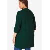 Woman Within Plus Size Button-Front Shaker Cardigan(Emerald Green)